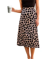 Cupshe Women's Giraffe Print Midi Skirt