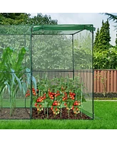 Aoodor 12'x4'x6' Crop Cage Plant Protection Netting Tent with Zipper for Vegetables Fruits and Plant, Suitable for Garden Yard and Lawn