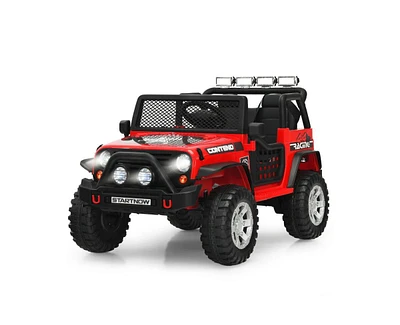 Hongge 12V Kids Electric Ride-On Truck with Remote Control, Lights, and Music