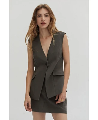 Crescent Women's Angelica Sleeveless Suit Vest