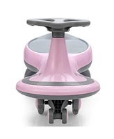 Hongge Wiggle Car Ride-on Toy with Flashing Wheels-Pink