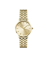 Rosefield Small Edit Women's Gold Tone Stainless Steel Bracelet Watch 26mm