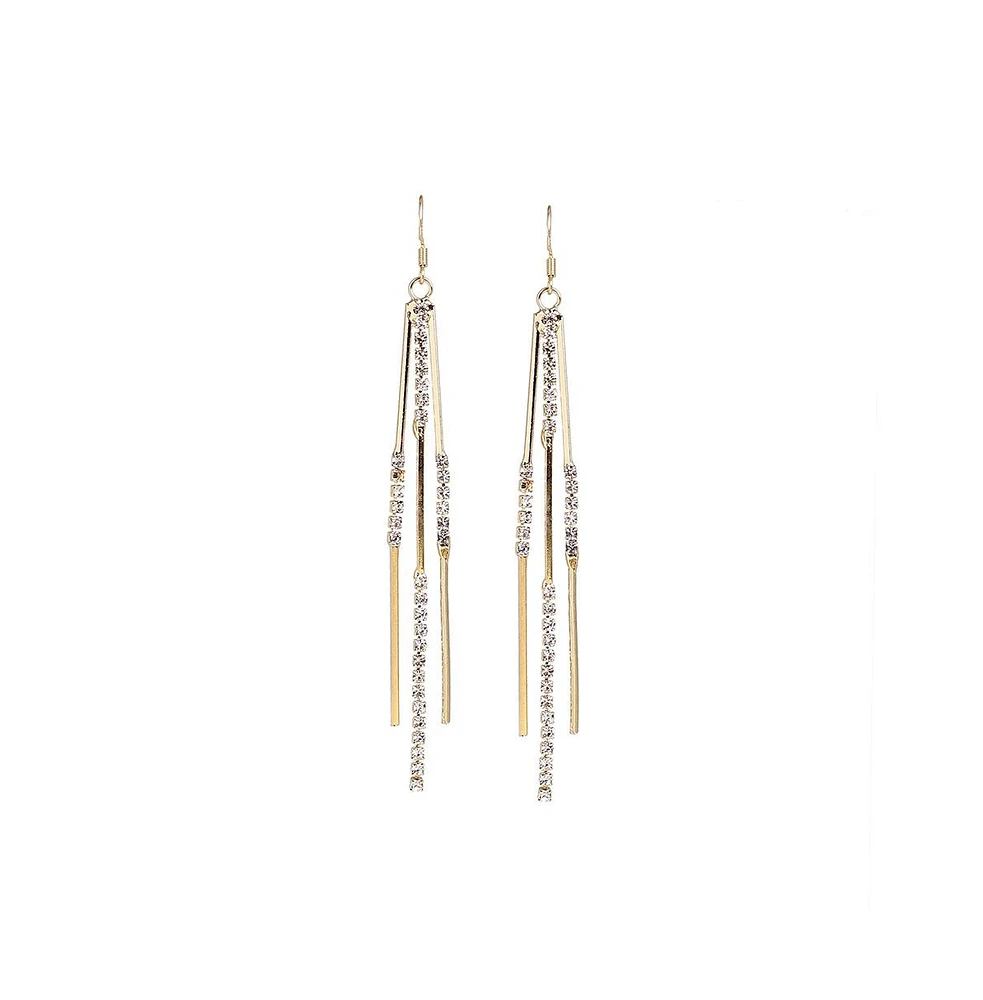 Sohi Women's Sleek Drop Earrings