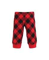 Hudson Baby Baby Girls Thermal Preemie Layette Set 4pc Long Sleeve Outfit Buffalo Plaid, Preemie