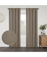 Linen Slub 100% Blackout Grommet Pair (2 Panels