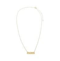 By Adina Eden Solid Lowercase "Mom" Necklace 14K