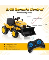 Hongge 12V Kid's Ride on Excavator with Adjustable Digging Bucket