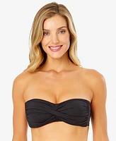 Anne Cole Solid Twist-Front Bikini Top