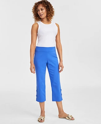 Jm Collection Women's Side Lace-Up Capri Pants