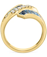 Effy Multi-Topaz (1-1/3 ct. t.w.) & Diamond (1/6 ct. t.w) Bypass Statement Ring in 14k Yellow Gold