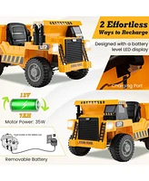 Hongge Kids Ride on Dump Truck 12V Ride on Car with Electric Dump Bed