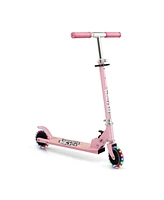 Hongge Folding Kick Scooter with 3 Adjustable Heights for Kids-Pink