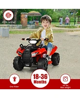 Hongge 6V Kids Atv Quad Electric Ride On Car with Led Light and MP3-Red