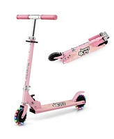 Hongge Folding Kick Scooter with 3 Adjustable Heights for Kids