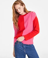 On 34th Women's Buttoned-Shoulder Sweater