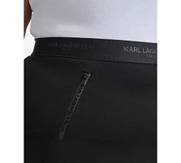 Karl Lagerfeld Paris Plus Logo-Waistband Compression Skirt