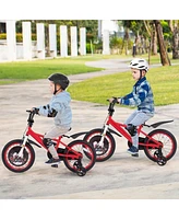 Hongge 16-Inch Kids' Bike with Adjustable Seat, Storage Basket, and Double Brake for Ages 4-8