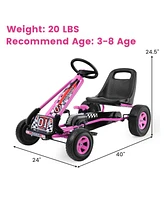 Hongge 4 Wheels Kids Ride On Pedal Powered Bike Go Kart Racer Car Outdoor Play Toy