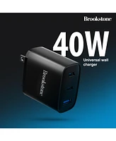 Brookstone Pd 40W Fast Charging 3 Port Universal Wall Charger