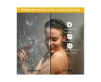 gaomon Frameless Sliding Shower Door,56-60" W x 72" H Double Sliding Shower Door, 5/16" (8mm) Thick Sgcc Tempered Glass