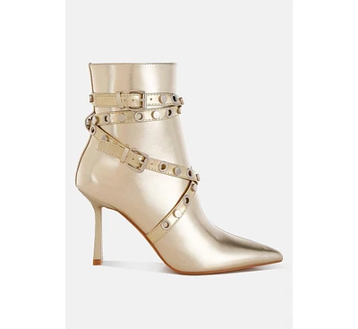 Jaunts Eyelets & Studs Harness Ankle Boots