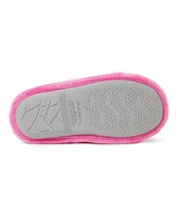 Dearfoams Girls Ava Crisscross Fuzzy Sparkle Slide Slipper