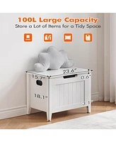 gaomon Storage Chest, Storage Trunk with Safety Hinge, Storage Bench, Wooden Storage Organizer, Shoe Bench
