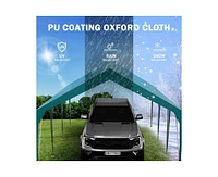 gaomon Carport Canopy 10'x20' Heavy Duty Car Canopy Outdoor Storage Shed Uv Resistant Waterproof Portable Garage for Car, Party, Dark Green