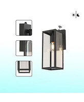 Flynama Dusk to Dawn Sensor Outdoor Wall Lantern Wall Sconce, Waterproof Outdoor Wall Lamps, Outdoor Wall Light, Matte Black