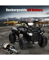 Hongge 6V Kids' Electric Atv Ride-On Quad with Led Lights and MP3 Player