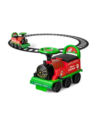 Hongge 6V Electric Kids' Ride-On Train with 16-Piece Track Set