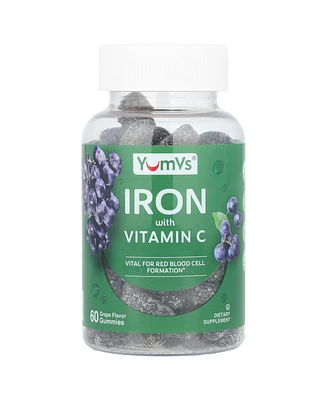 YumVs Iron with Vitamin C Gummies Grape