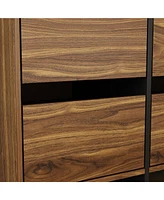 Homsee Brown Original Wood Grain Drawer with 9-Drawers