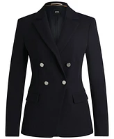 Boss by Hugo Boss Women's Double-Breasted Closure Slim-Fit Jacket