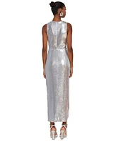 Avec Les Filles Women's Sequin-Embellished Crewneck Sleeveless Dress