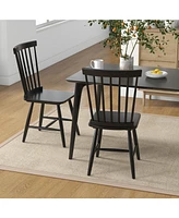 Sugift Set of 2 Windsor Dining Chairs with High Spindle Back
