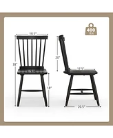 Sugift Set of 2 Windsor Dining Chairs with High Spindle Back