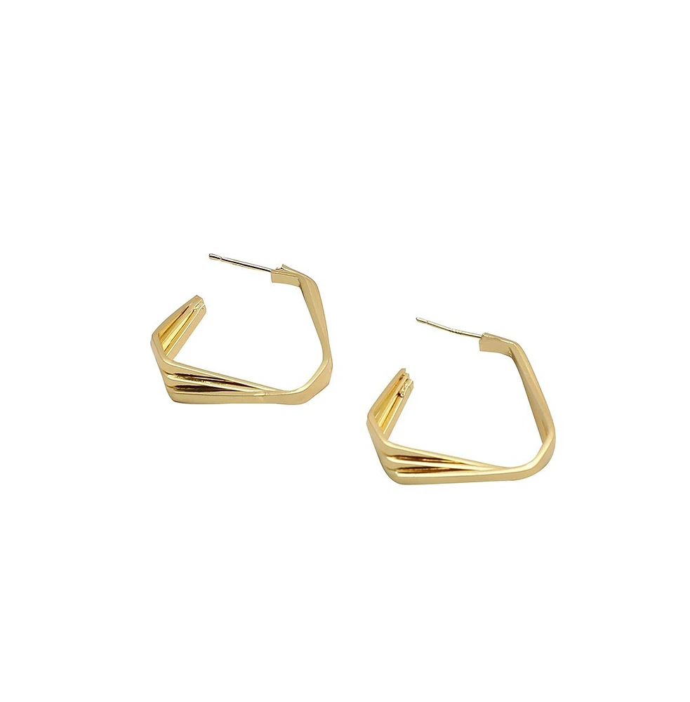 Sohi Women's Wired Hoop Earrings