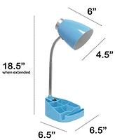 Creekwood Home 18.5" Flexible Gooseneck Organizer Desk Lamp