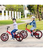 Hongge 16/18 Inch Kids Bike Adjustable with Storage Basket and Double Brake for 4-8 Years Old