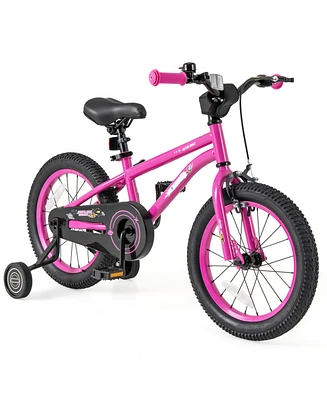 Hongge 16-Inch Kids Bike for 4-7 Years Old Adjustable with Removable Training Wheels