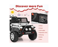 Hongge 12V Kids Remote Control Electric Ride On Truck Car with Lights and Music