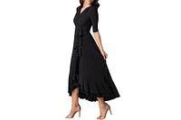 Kiyonna Women's Veronica Ruffled Evening Gown