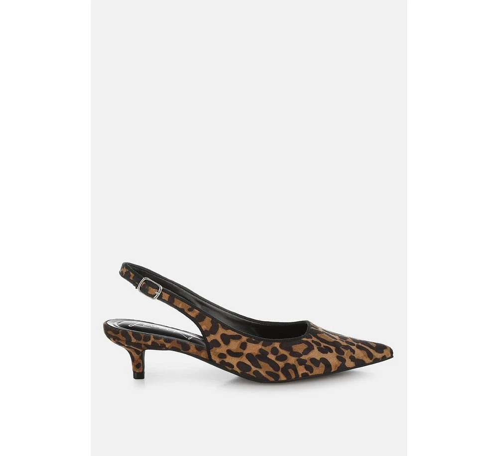 London Rag Jahzara Slingback Kitten Heel Sandals