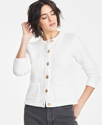 On 34th Women's Textured Relaxed-Fit Cardigan, Exclusively at Macy's