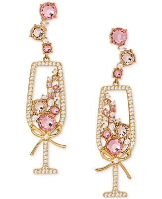 Ajoa by Nadri 18k Gold-Plated Mixed Stone Champagne Glass Drop Earrings