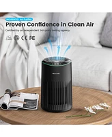 Morento Small Hepa Air Purifier for Bedroom with Fragrance Sponge, Up to 225 Sqft