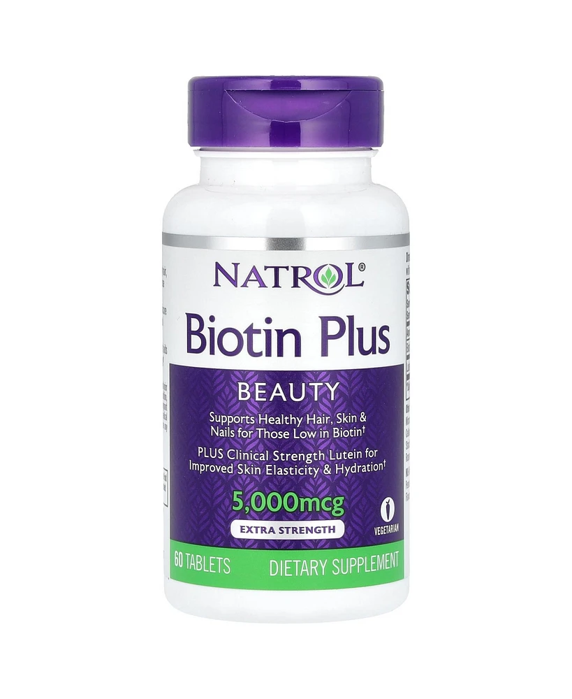 Natrol Biotin Plus Extra Strength 5 000 mcg