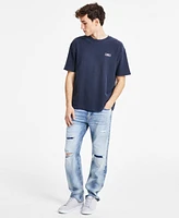 Guess Men's Relaxed-Fit Herringbone T-Shirt