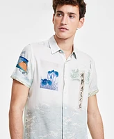 Guess Men's Daydream Printed Short-Sleeve Shirt